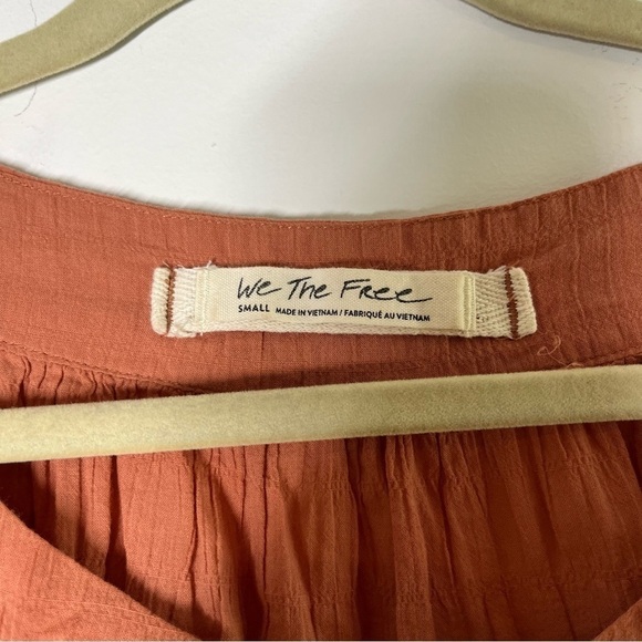 Free People Sea To Shore Blouse Noble Adobe Terracotta Size Small - Picture 7 of 9